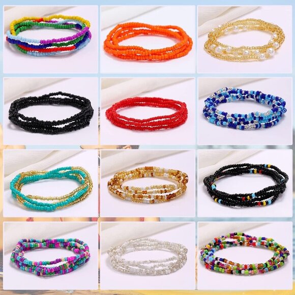 Colorful Beaded Waist Chain Women Beach Bikini Jewelry Summer Gift - Picture 4 of 7